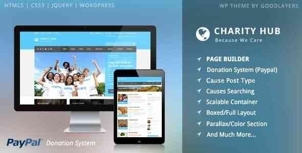 charity hub theme gpl v28 nonprofit fundraising wordpress theme